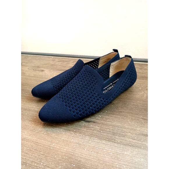 Vince Camuto fabeau knit loafer flats navy blue - Picture 2 of 7